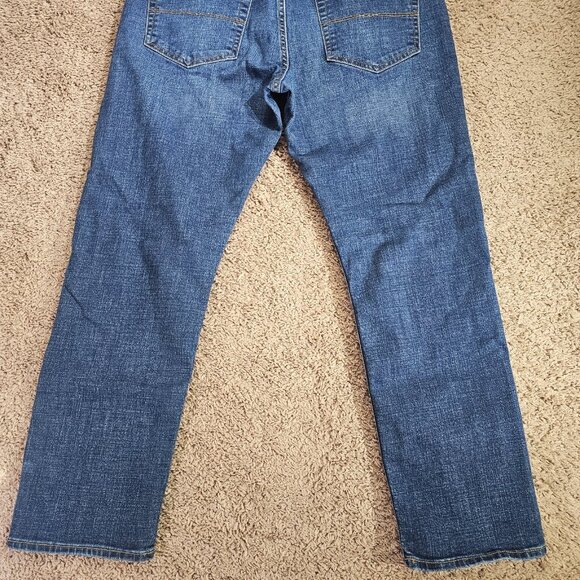 Lucky Brand 121 Slim Straight Jeans Men Tag 36x30 Act 38x28.5 Blue Stretch Denim - Picture 11 of 13